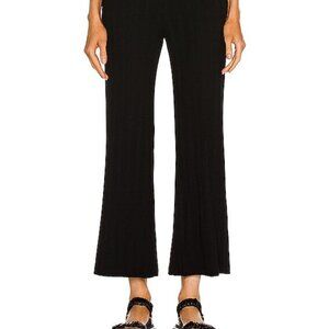 Johnathon Simkhai Women's Celia Wide Leg Ribbed Pants Pull On Size M Black